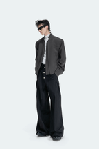 Deconstructed Layered Blazer Jacket