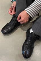 Washed Horsehide Trainer Sneakers