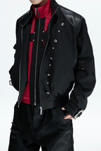 Cross Panel Layered Jacket