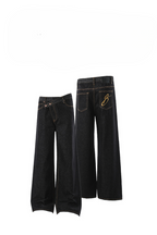Asymmetric Black Jeans
