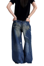 Paint Splatter Wide Jeans