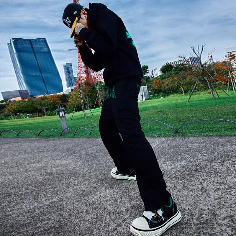 AFGK x OO Black Canvas Sneakers