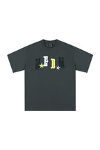 Embroidered Leather Logo Tee
