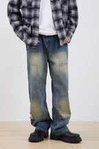 Double Knee Loose Jeans