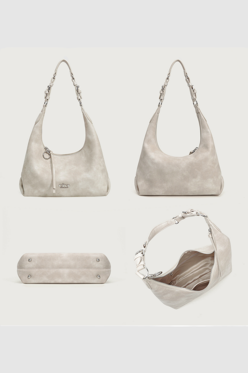 Leather Commuter Hobo Bag