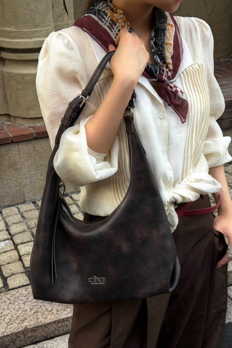 Leather Commuter Hobo Bag