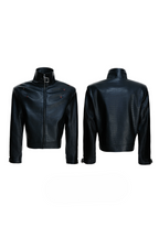 Croc Embossed Leather Jacket