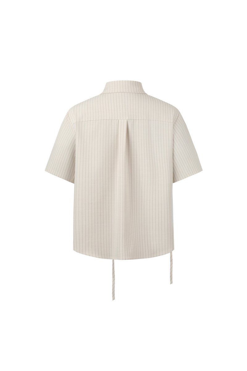 Striped Drawstring Shirt