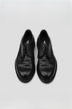 Wrinkled Pointed Derby Shoes