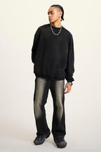 Heavy 400G Washed Crew
