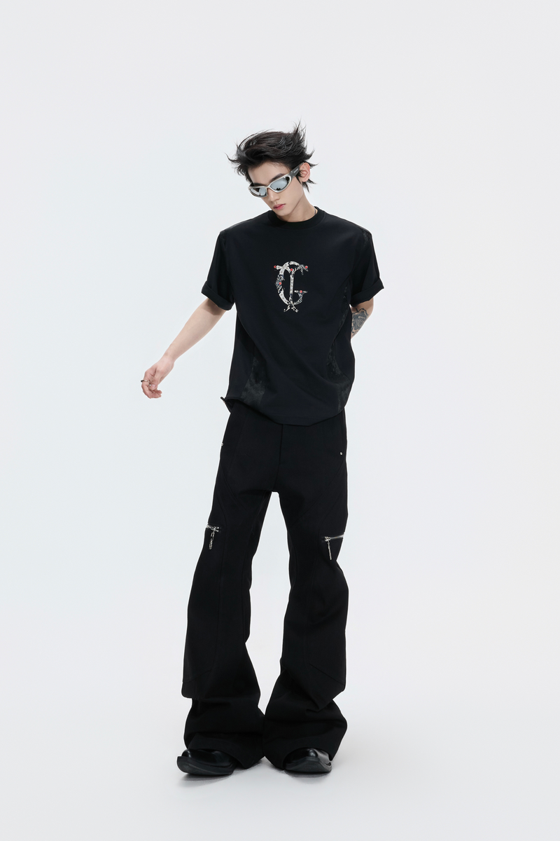 Snakeskin Patchwork T-Shirt