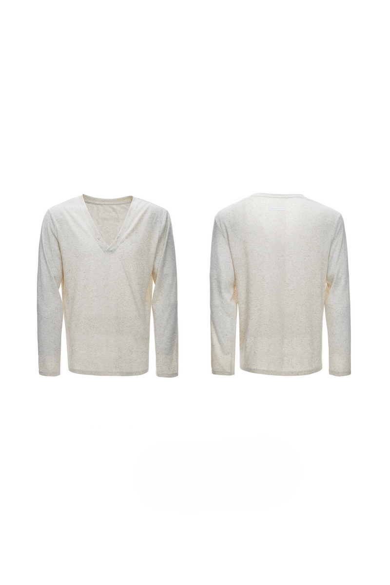 Deep V Neck Long Sleeve