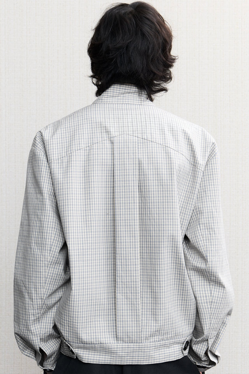 Pleated Wrap Collar Jacket