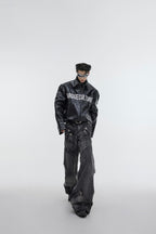 Flared Moto Jeans