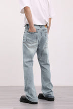 Loose Stitched Flared Jeans