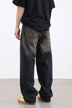 Retro Washed Stitched Jeans