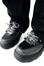 Punk Black Chunky Dad Sneakers