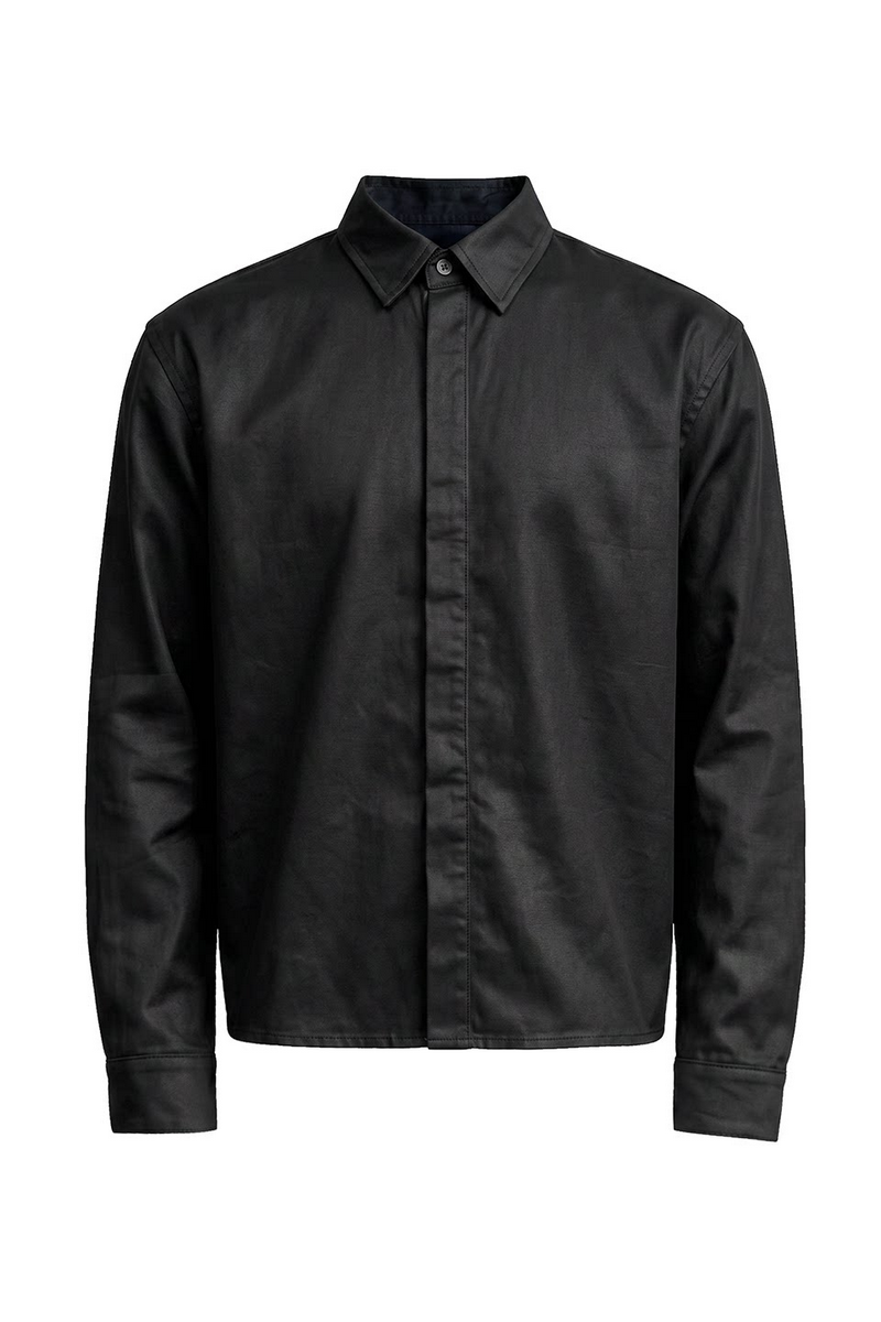 Waxed Cotton Long Sleeve Shirt