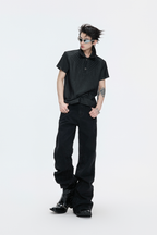 Washed Crinkle Polo Shirt