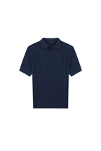 Cable Knit Polo Shirt