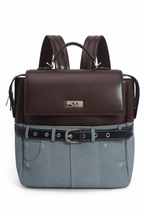 Retro Colorblock Commuter Backpack