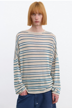 Striped Paper Yarn Sweater