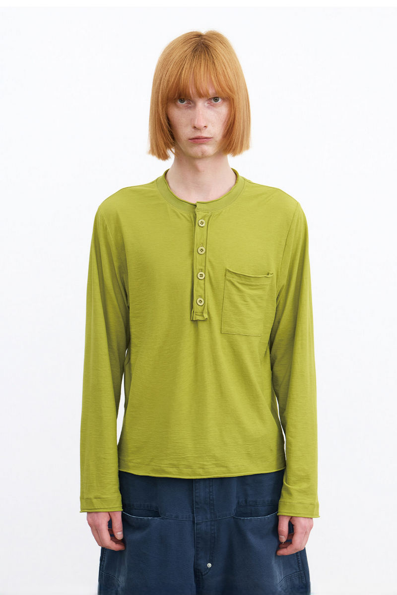 Pocket Henley Long Sleeve