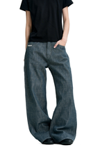 Aqua Stitch Barrel Jeans