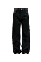 Waxed Textured Slim Straight Jeans