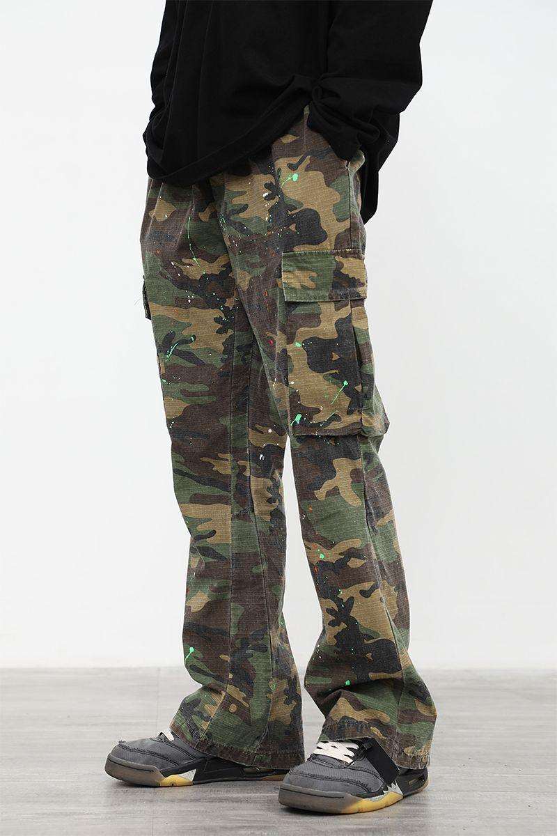 Camo Ink Flared Trousers