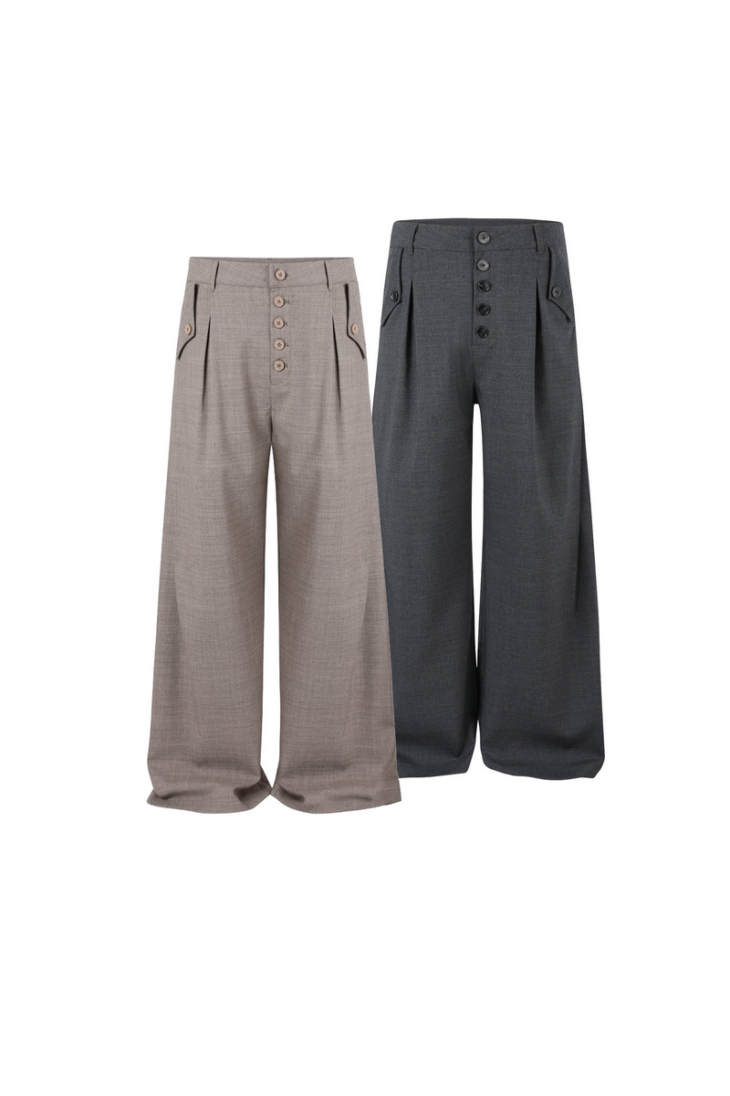 Textured Wool Trousers