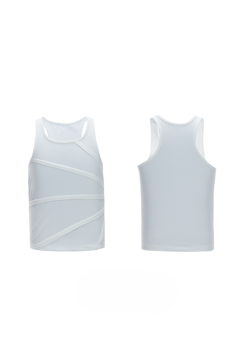 Pleated Racerback Tank Top