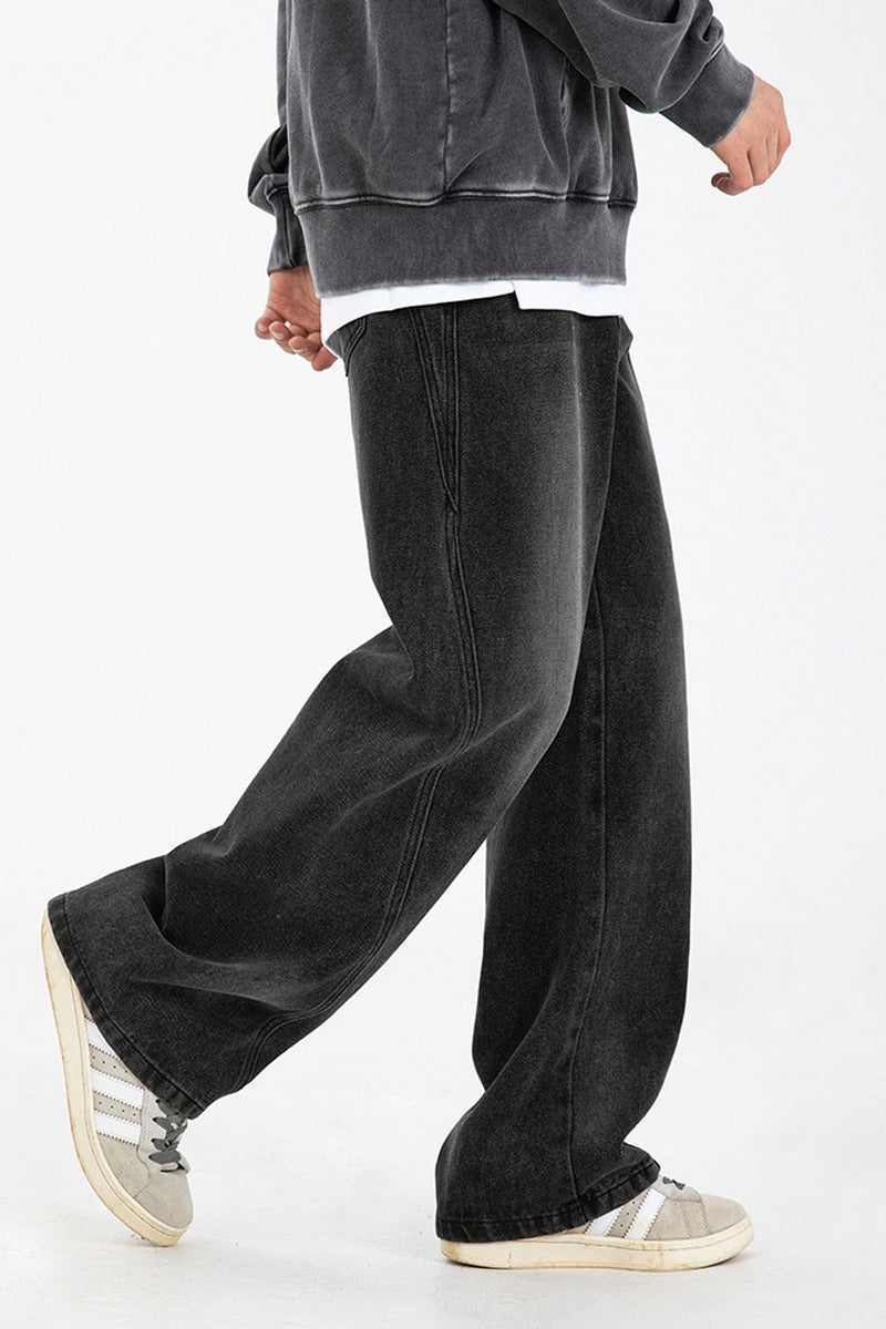 Washed Vintage Wide-Leg Jeans - EU Only