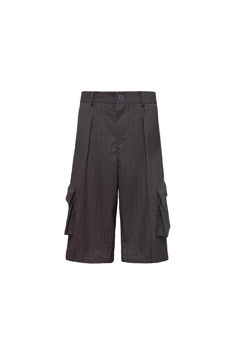 Plaid Cargo Capri Pants
