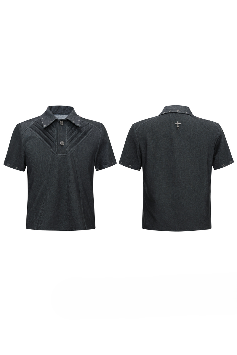 Washed Crinkle Polo Shirt