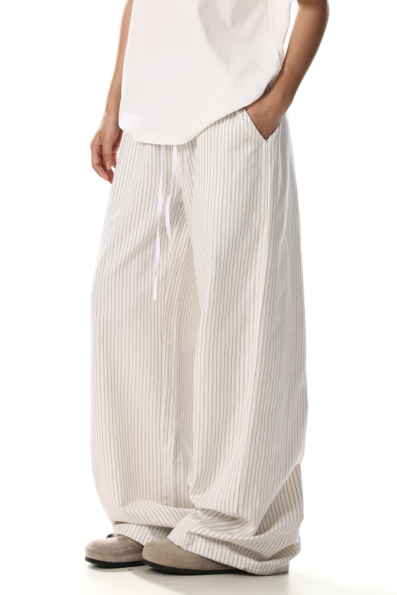 Patchwork Stripe Wide Pants