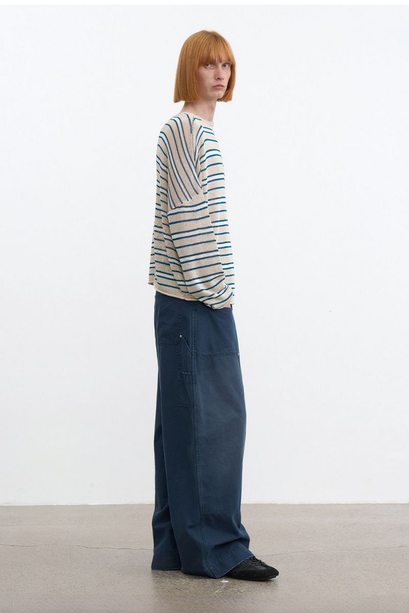 Striped Paper Yarn Sweater