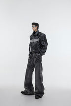 Flared Moto Jeans