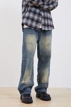 Double Knee Loose Jeans