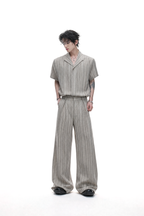 Striped Cuban Collar Shirt