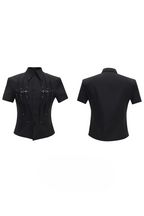 Pleated Studded Shirt