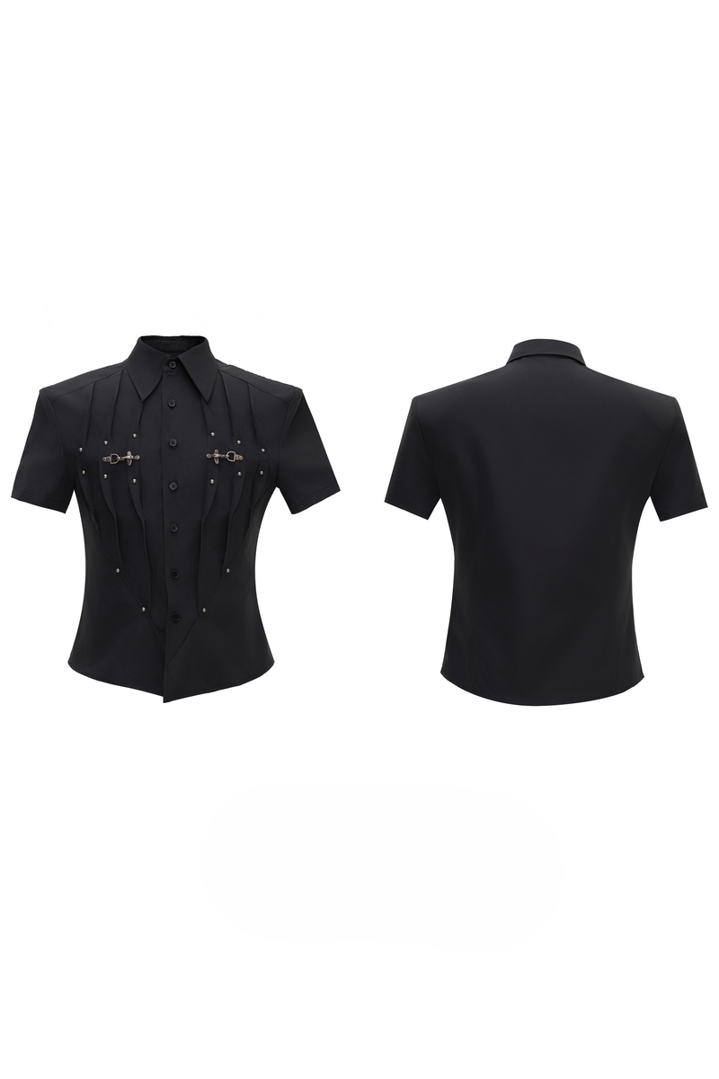 Pleated Studded Shirt