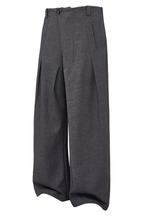 Layered Pleated Wide Pants