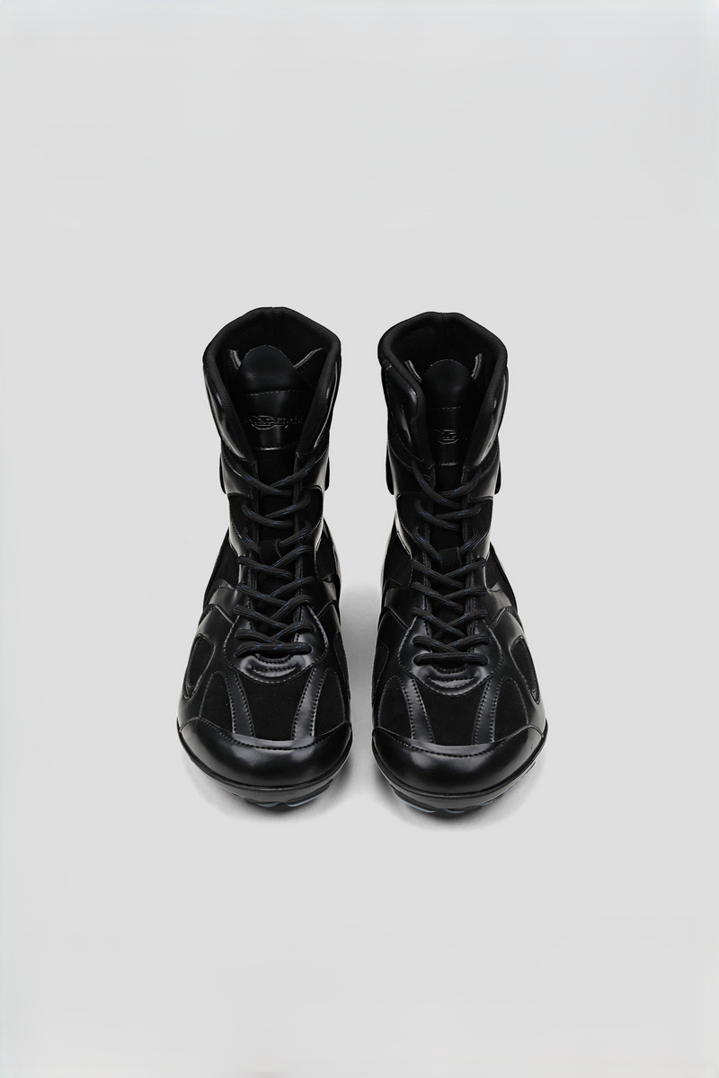 Paneled High Top Boxing Boots