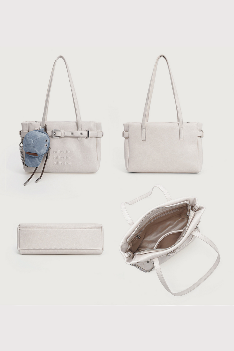 Leather Moto Shoulder Bag