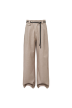 Linen Drawstring Wide Pants