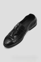 Washed Leather Loafer Shoes