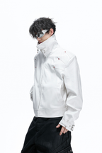 Croc Embossed Leather Jacket