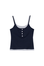 Layered Contrast Strap Tank