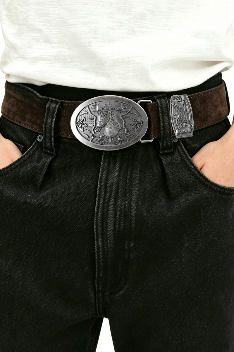 Embossed Leather Belt